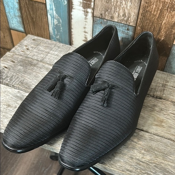Stacy Adam’s 11.5 Black Textured Men's Loafers with tassels - Picture 12 of 16